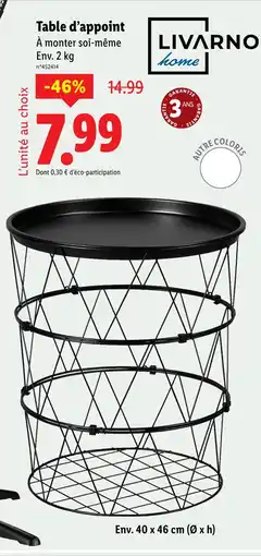 Lidl LIVARNO HOME Table d’appoint offre
