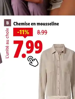Lidl Chemise en mousseline offre