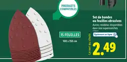 Lidl Set de bandes ou feuilles abrasives offre