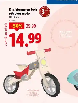 Lidl Draisienne en bois rétro offre