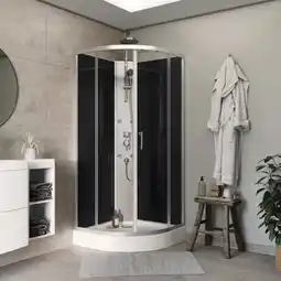 Brico Dépôt Cabine de douche hydromassante onega 85 x 85 offre