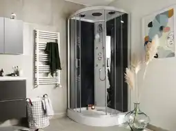 Brico Dépôt Cabine de douche hydromassante onega 90 x 90 offre