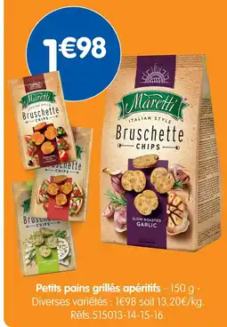 b&m Maretti Petits pains grillés apéritifs offre