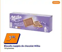 Action MILKA Biscuits nappés de chocolat offre