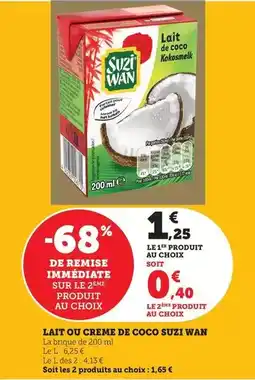 Maximarché Suzi wan - lait ou creme de coco offre