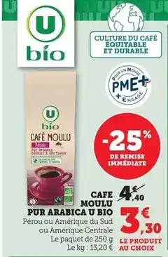 Maximarché Cafe moulu pur arabica bio offre