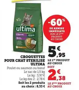 Maximarché Ultima - croquettes pour chat sterilise offre
