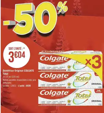 Colgate dentifrice original total