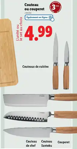 Lidl Couteau ou couperet offre