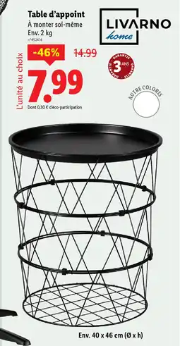 Lidl LIVARNO home Table d'appoint offre