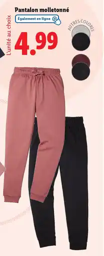 Lidl Pantalon molletonné offre