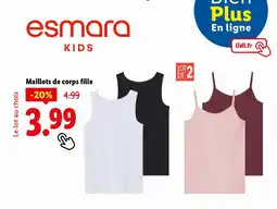 Lidl Maillots de corps fille esmara KIDS offre