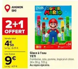 Carrefour Market Yeti - glace à l'eau offre