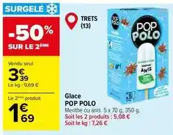 Carrefour Market Glace pop polo offre