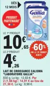 E.Leclerc Gallia - lait de croissance calisma offre