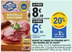 E.Leclerc Canard - magret de du périgord igp offre