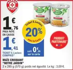 E.Leclerc Maïs croquant offre