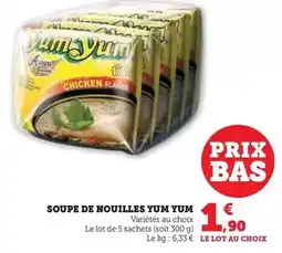 Super U Yum yum - soupe de nouilles offre
