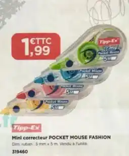 Top Office Tipp-ex - mini correcteur pocket mouse fashion offre