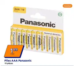 Action PANASONIC Piles AAA offre