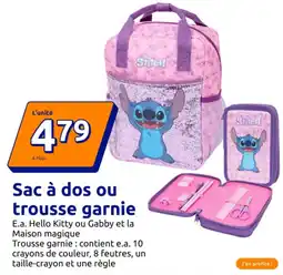 Action Sac à dos ou trousse garnie offre