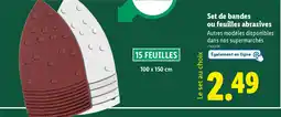 Lidl Parkside Set de bandes ou feuilles abrasives offre