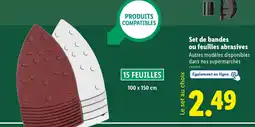 Lidl PARKSIDE Set de bandes ou feuilles abrasives offre