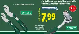 Lidl Parkside Clé à cliquet avec douille universelle offre