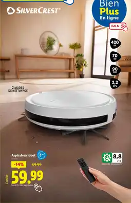 Lidl Silvercrest Aspirateur robot offre