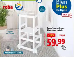 Lidl Tour d'apprentissage Montessori en bois offre