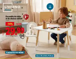 Lidl Livarno home Ensemble de table et de chaises enfant offre