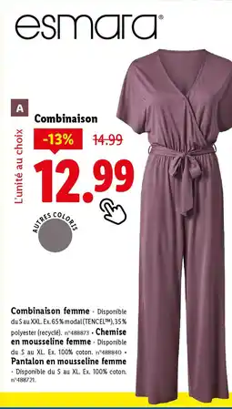 Lidl Esmara Combinaison offre