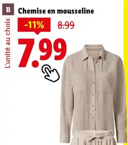 Lidl Esmara Chemise en mousseline offre