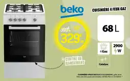 BUT Beko cuisinière 4 feux gaz offre