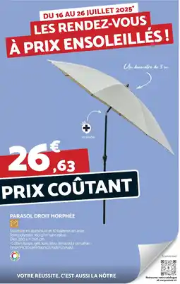 Bricomarché Parasol droit morphée offre