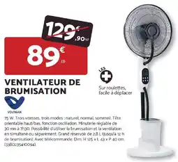 Bricomarché Ventilateur de brumisation offre