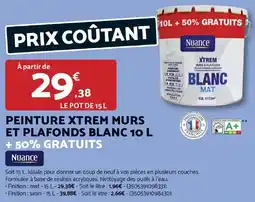 Bricomarché Peinture xtrem murs et plafonds blanc offre