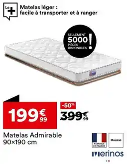 BUT Matelas Admirable offre