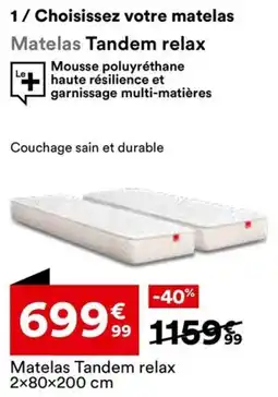 BUT Matelas Tandem relax offre