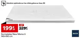 BUT Surmatelas New Memo 5 offre