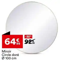 BUT Miroir Circle doré offre
