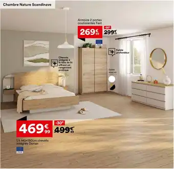 BUT Lit chevets intégrés Dorian offre