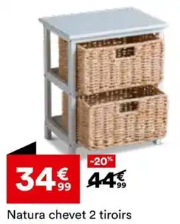 BUT Natura chevet 2 tiroirs offre