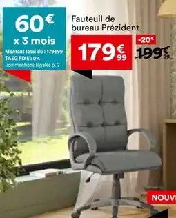 BUT Fauteuil de bureau Prézident offre