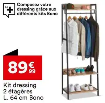 BUT Kit dressing 2 étagères Bono offre