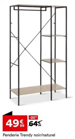 BUT Penderie Trendy noir / naturel offre
