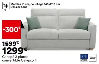 BUT Canapé 3 places convertible Calypso II offre