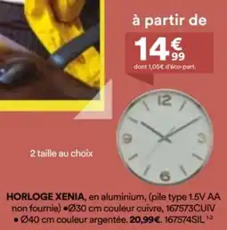 BUT Horloge xenia offre