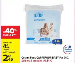 Carrefour CARREFOUR BABY Cotton Pads offre