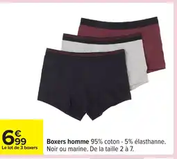Carrefour Boxers homme offre